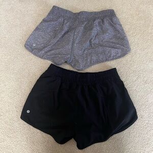 Bundle / 2 pair of Track That Lined Short - Lululemon 4" high rise